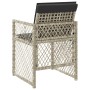 Sillones de jardín con cojines 4 uds ratán sintético gris claro de , Sillas de jardín - Ref: Foro24-364954, Precio: 216,34 €,...