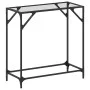 Mesa consola superficie vidrio transparente acero 80x35x81 cm by , console tables - Ref: Foro24-846018, Price: 38,39 €, Disco...