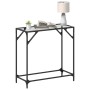 Mesa consola superficie vidrio transparente acero 80x35x81 cm de , Mesas consola - Ref: Foro24-846018, Precio: 38,88 €, Descu...