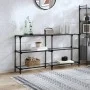 Mesa consola superficie vidrio transparente acero 158,5x30x81cm by , console tables - Ref: Foro24-846032, Price: 83,83 €, Dis...
