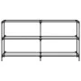 Mesa consola superficie vidrio transparente acero 158,5x30x81cm by , console tables - Ref: Foro24-846032, Price: 83,83 €, Dis...
