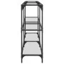 Mesa consola superficie vidrio transparente acero 158,5x30x81cm by , console tables - Ref: Foro24-846032, Price: 83,83 €, Dis...