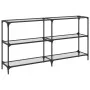 Mesa consola superficie vidrio transparente acero 158,5x30x81cm by , console tables - Ref: Foro24-846032, Price: 83,83 €, Dis...