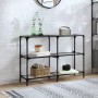 Mesa consola superficie vidrio transparente acero 118,5x30x81cm de , Mesas consola - Ref: Foro24-846030, Precio: 75,23 €, Des...
