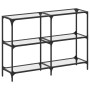 Mesa consola superficie vidrio transparente acero 118,5x30x81cm de , Mesas consola - Ref: Foro24-846030, Precio: 75,23 €, Des...