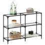 Mesa consola superficie vidrio transparente acero 118,5x30x81cm de , Mesas consola - Ref: Foro24-846030, Precio: 75,23 €, Des...