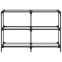 Mesa consola superficie vidrio transparente acero 118,5x30x81cm de , Mesas consola - Ref: Foro24-846030, Precio: 75,23 €, Des...
