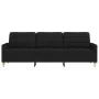 Sofá de 3 plazas de tela negro 210 cm de , Sofás - Ref: Foro24-4007418, Precio: 300,61 €, Descuento: %