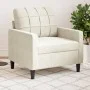 Sillón de terciopelo color crema 60 cm de , Sofás - Ref: Foro24-4007612, Precio: 158,58 €, Descuento: %