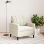 Sillón de terciopelo color crema 60 cm de , Sofás - Ref: Foro24-4007612, Precio: 162,88 €, Descuento: %