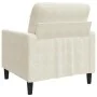 Sillón de terciopelo color crema 60 cm de , Sofás - Ref: Foro24-4007612, Precio: 158,58 €, Descuento: %