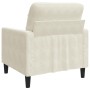 Sillón de terciopelo color crema 60 cm de , Sofás - Ref: Foro24-4007612, Precio: 162,88 €, Descuento: %