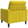 Sillón de terciopelo amarillo 60 cm by , Sofas - Ref: Foro24-4007610, Price: 150,91 €, Discount: %