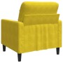 Sillón de terciopelo amarillo 60 cm de , Sofás - Ref: Foro24-4007610, Precio: 153,51 €, Descuento: %