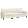 Sofá de 3 plazas terciopelo color crema 210 cm de , Sofás - Ref: Foro24-4007652, Precio: 310,81 €, Descuento: %