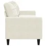 Sofá de 3 plazas terciopelo color crema 210 cm de , Sofás - Ref: Foro24-4007652, Precio: 310,81 €, Descuento: %