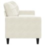 Sofá de 3 plazas terciopelo color crema 210 cm de , Sofás - Ref: Foro24-4007652, Precio: 318,01 €, Descuento: %