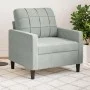 Sillón de terciopelo gris claro 60 cm de , Sofás - Ref: Foro24-4007604, Precio: 138,07 €, Descuento: %