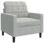 Sillón de terciopelo gris claro 60 cm de , Sofás - Ref: Foro24-4007604, Precio: 138,07 €, Descuento: %
