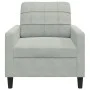 Sillón de terciopelo gris claro 60 cm de , Sofás - Ref: Foro24-4007604, Precio: 138,07 €, Descuento: %