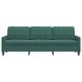 Sofá de 3 plazas terciopelo verde oscuro 210 cm de , Sofás - Ref: Foro24-4007646, Precio: 328,95 €, Descuento: %