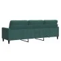 Sofá de 3 plazas terciopelo verde oscuro 210 cm de , Sofás - Ref: Foro24-4007646, Precio: 328,95 €, Descuento: %