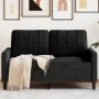 Sofá de 2 plazas terciopelo negro 120 cm by , Sofas - Ref: Foro24-4007619, Price: 220,70 €, Discount: %