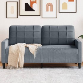 Sofá de 2 plazas de terciopelo gris oscuro 140 cm de , Sofás - Ref: Foro24-4007625, Precio: 193,96 €, Descuento: %