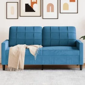 Sofá de 2 plazas terciopelo azul 140 cm de , Sofás - Ref: Foro24-4007633, Precio: 272,89 €, Descuento: %