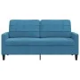 Sofá de 2 plazas terciopelo azul 140 cm de , Sofás - Ref: Foro24-4007633, Precio: 272,89 €, Descuento: %