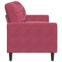Sofá de 3 plazas de terciopelo rojo tinto 180 cm de , Sofás - Ref: Foro24-4007638, Precio: 252,42 €, Descuento: %