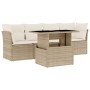 Juego de sofás jardín con cojines 5 pzas ratán sintético beige de , Conjuntos de jardín - Ref: Foro24-3266348, Precio: 360,79...