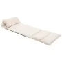 Cream microfiber folding floor lounger by vidaXL, Daybeds - Ref: Foro24-325263, Price: 104,86 €, Discount: %