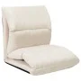 Cream microfiber folding floor lounger by vidaXL, Daybeds - Ref: Foro24-325263, Price: 104,86 €, Discount: %