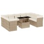 Juego de sofás jardín con cojines beige 10 pzas ratán sintético de , Conjuntos de jardín - Ref: Foro24-3266818, Precio: 693,8...
