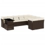 Set de sofás de jardín 10 pzas y cojines ratán sintético marrón de , Conjuntos de jardín - Ref: Foro24-3266853, Precio: 666,2...