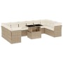 Set de sofás de jardín 11pzas con cojines ratán sintético beige de , Conjuntos de jardín - Ref: Foro24-3266858, Precio: 741,1...