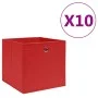 Cajas de almacenaje 10 uds tela no tejida rojo 28x28x28 cm de vidaXL, Cestas para almacenaje - Ref: Foro24-325221, Precio: 39...