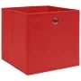 Cajas de almacenaje 10 uds tela no tejida rojo 28x28x28 cm de vidaXL, Cestas para almacenaje - Ref: Foro24-325221, Precio: 39...