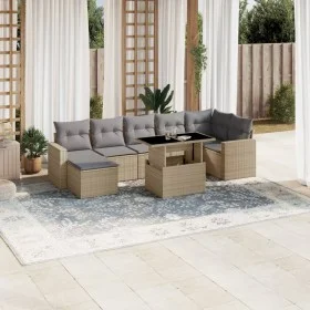 Set de sofás de jardín y cojines 8 piezas ratán sintético beige de , Conjuntos de jardín - Ref: Foro24-3267429, Precio: 532,5...