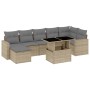 Set de sofás de jardín y cojines 8 piezas ratán sintético beige de , Conjuntos de jardín - Ref: Foro24-3267429, Precio: 531,8...