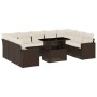 Set de sofás de jardín 10 pzas y cojines ratán sintético marrón de , Conjuntos de jardín - Ref: Foro24-3267483, Precio: 670,5...