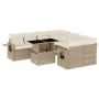 Set de sofás de jardín 9 pzas con cojines ratán sintético beige de , Conjuntos de jardín - Ref: Foro24-3267798, Precio: 634,0...