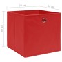 Cajas de almacenaje 10 uds tela no tejida rojo 28x28x28 cm de vidaXL, Cestas para almacenaje - Ref: Foro24-325221, Precio: 40...