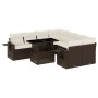 Set de sofás de jardín 9 pzas y cojines ratán sintético marrón de , Conjuntos de jardín - Ref: Foro24-3267803, Precio: 638,08...