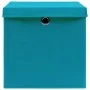 Cajas de almacenaje con tapas 10 uds azul bebé 28x28x28 cm de vidaXL, Cestas para almacenaje - Ref: Foro24-325234, Precio: 59...