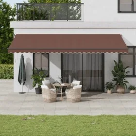 Manuelle ausziehbare Markise in Braun, 600x300 cm. von , Markisen - Ref: Foro24-3310221, Preis: 486,43 €, Rabatt: %