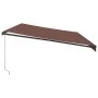 Toldo retráctil manual marrón 600x300 cm de , Toldos - Ref: Foro24-3310221, Precio: 486,43 €, Descuento: %
