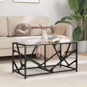 Mesa de centro acero superficie de vidrio negra 78,5x40x41cm by , Coffee table - Ref: Foro24-845995, Price: 52,78 €, Discount: %