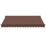 Toldo retráctil manual con luces LED marrón 400x350 cm de , Toldos - Ref: Foro24-3215404, Precio: 435,60 €, Descuento: %